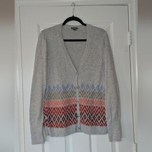 Eddie Bauer Multicolor Patterned Cardigan